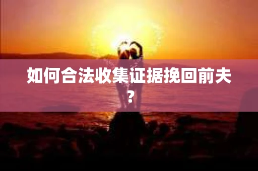 如何合法收集证据挽回前夫? 如何合法收集证据挽回前夫?