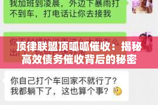 顶律联盟顶呱呱催收：揭秘高效债务催收背后的秘密
