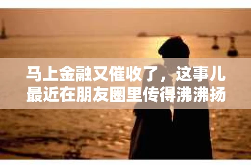 马上金融又催收了，这事儿最近在朋友圈里传得沸沸扬扬。说实话，我也有点好奇，这马上金融到底是怎么回事？催收又是怎么一回事？今天，我就来跟大家聊聊这个话题。