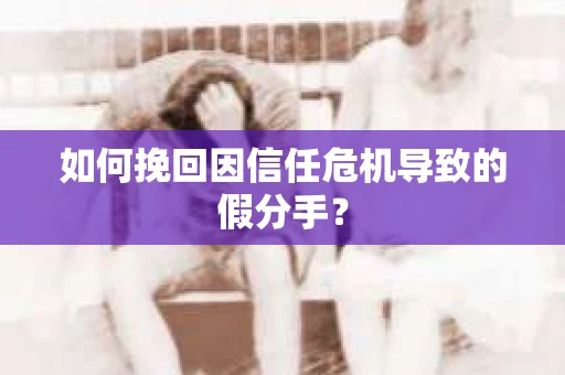 如何挽回因信任危机导致的假分手? 如何挽回因信任危机导致的假分手?