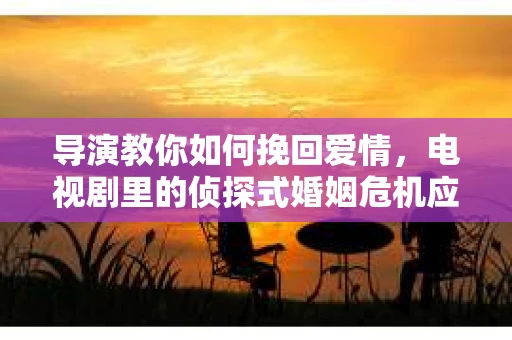 导演教你如何挽回爱情,电视剧里的侦探式婚姻危机应对法 导演教你如何挽回爱情,电视剧里的侦探式婚姻危机应对法