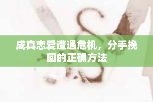 成真恋爱遭遇危机，分手挽回的正确方法